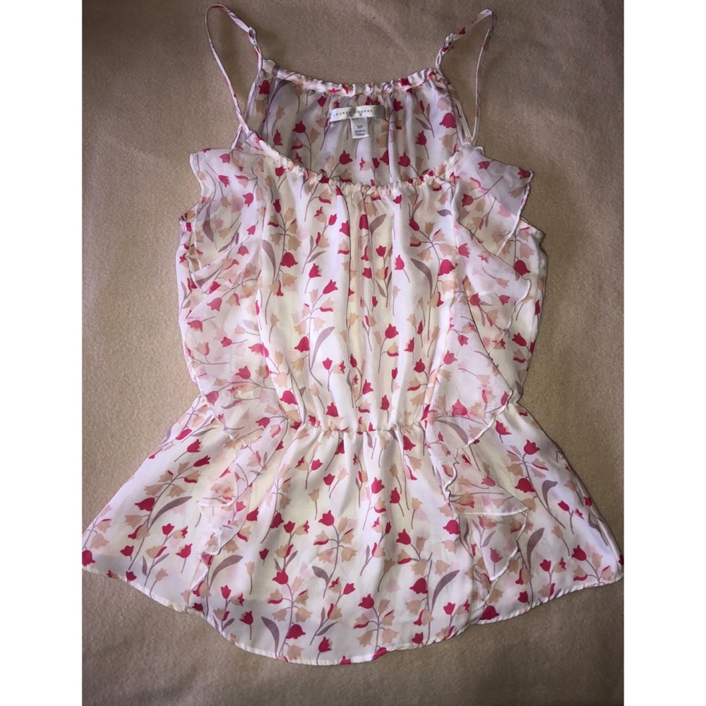 LC Lauren Conrad XS floral blouse